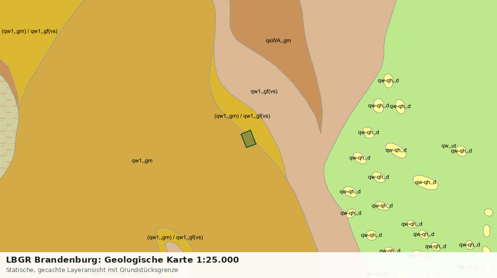Statische Kartenansicht: LBGR Brandenburg: Geologische Karte 1:25.000