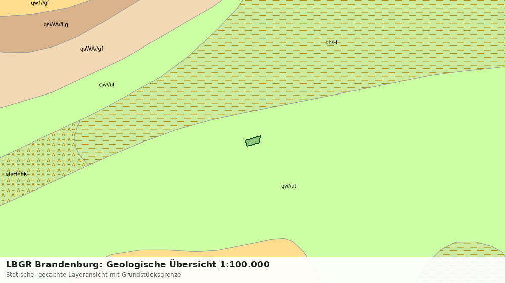 Statische Kartenansicht: LBGR Brandenburg: Geologische Übersicht 1:100.000