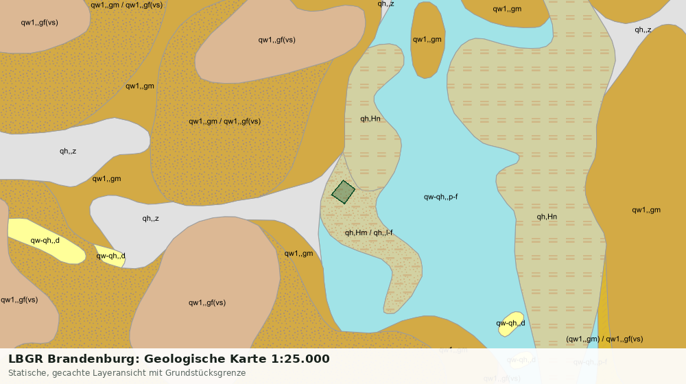 Statische Kartenansicht: LBGR Brandenburg: Geologische Karte 1:25.000