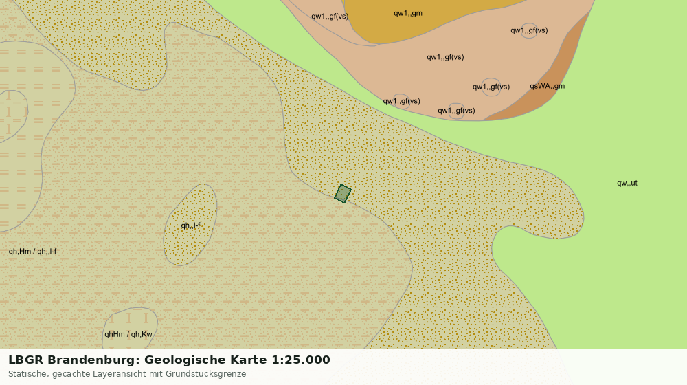 Statische Kartenansicht: LBGR Brandenburg: Geologische Karte 1:25.000