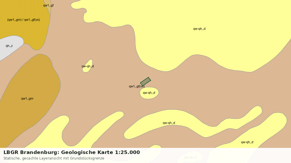 Statische Kartenansicht: LBGR Brandenburg: Geologische Karte 1:25.000