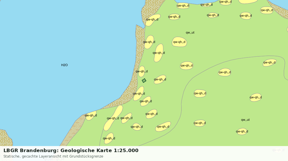 Statische Kartenansicht: LBGR Brandenburg: Geologische Karte 1:25.000