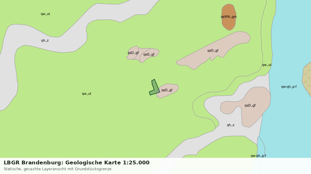 Statische Kartenansicht: LBGR Brandenburg: Geologische Karte 1:25.000