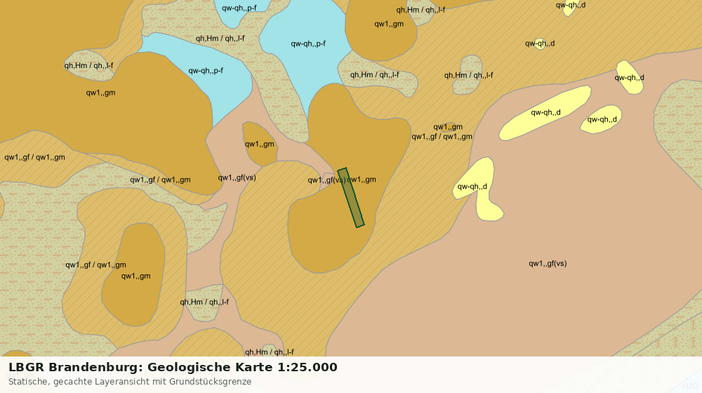 Statische Kartenansicht: LBGR Brandenburg: Geologische Karte 1:25.000