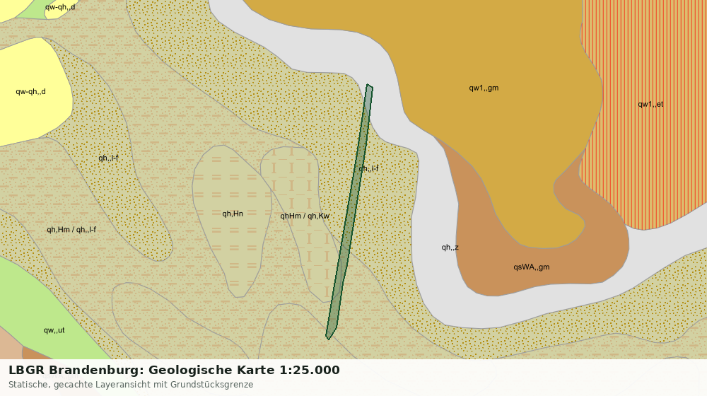 Statische Kartenansicht: LBGR Brandenburg: Geologische Karte 1:25.000