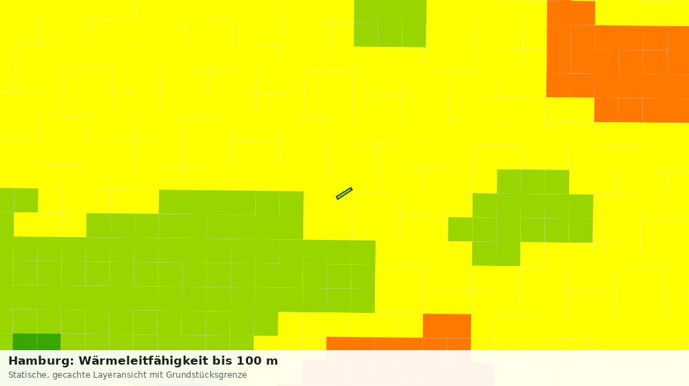 Statische Kartenansicht: Hamburg: Wärmeleitfähigkeit bis 100 m
