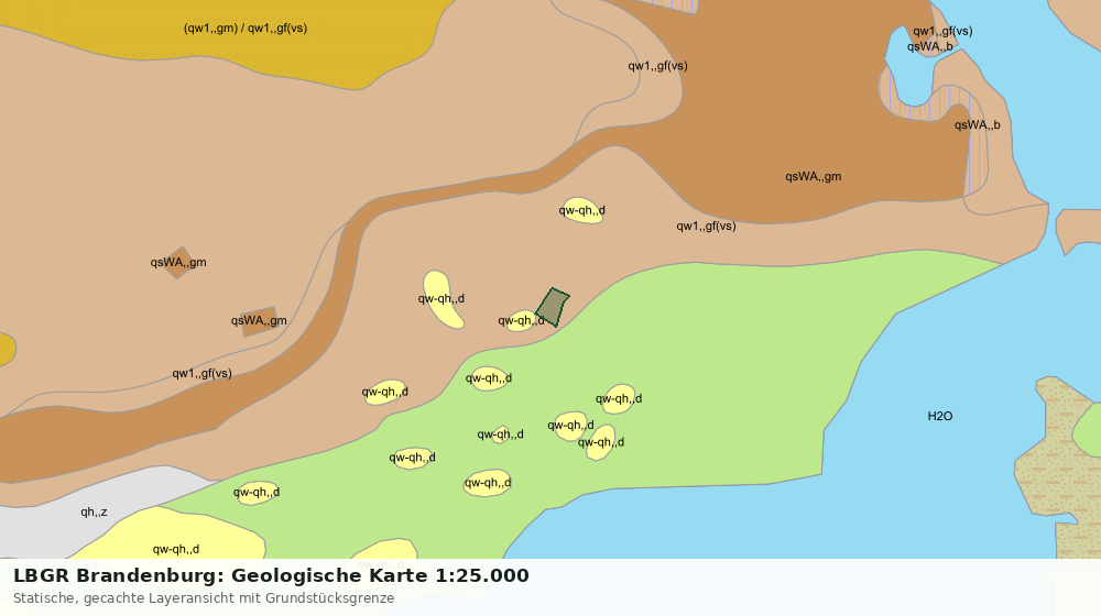 Statische Kartenansicht: LBGR Brandenburg: Geologische Karte 1:25.000