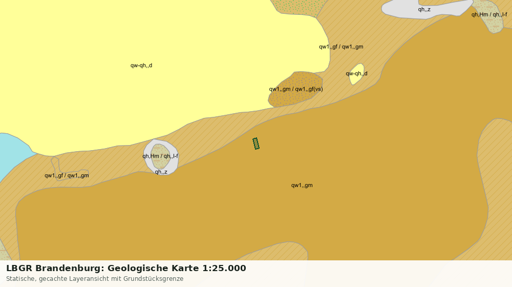 Statische Kartenansicht: LBGR Brandenburg: Geologische Karte 1:25.000