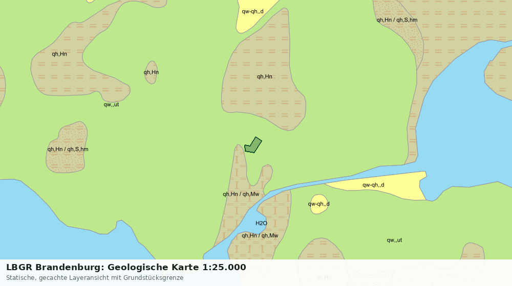 Statische Kartenansicht: LBGR Brandenburg: Geologische Karte 1:25.000