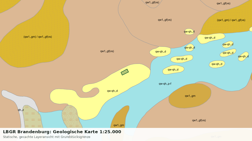 Statische Kartenansicht: LBGR Brandenburg: Geologische Karte 1:25.000