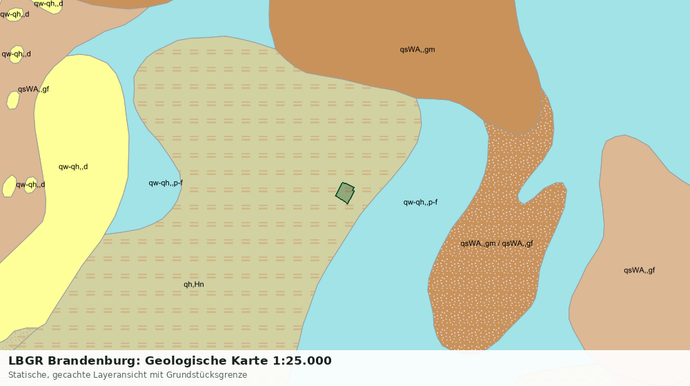 Statische Kartenansicht: LBGR Brandenburg: Geologische Karte 1:25.000