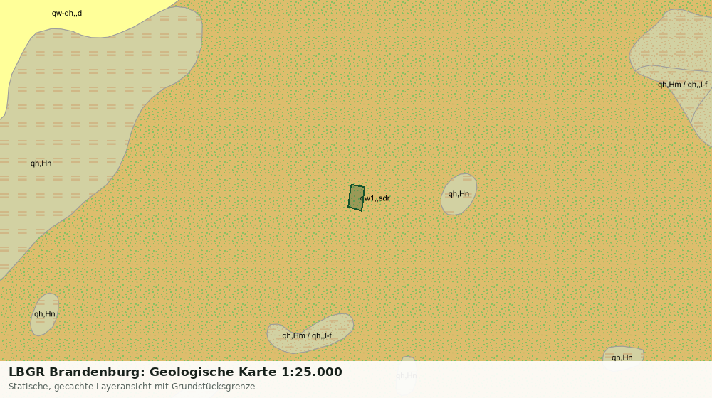 Statische Kartenansicht: LBGR Brandenburg: Geologische Karte 1:25.000