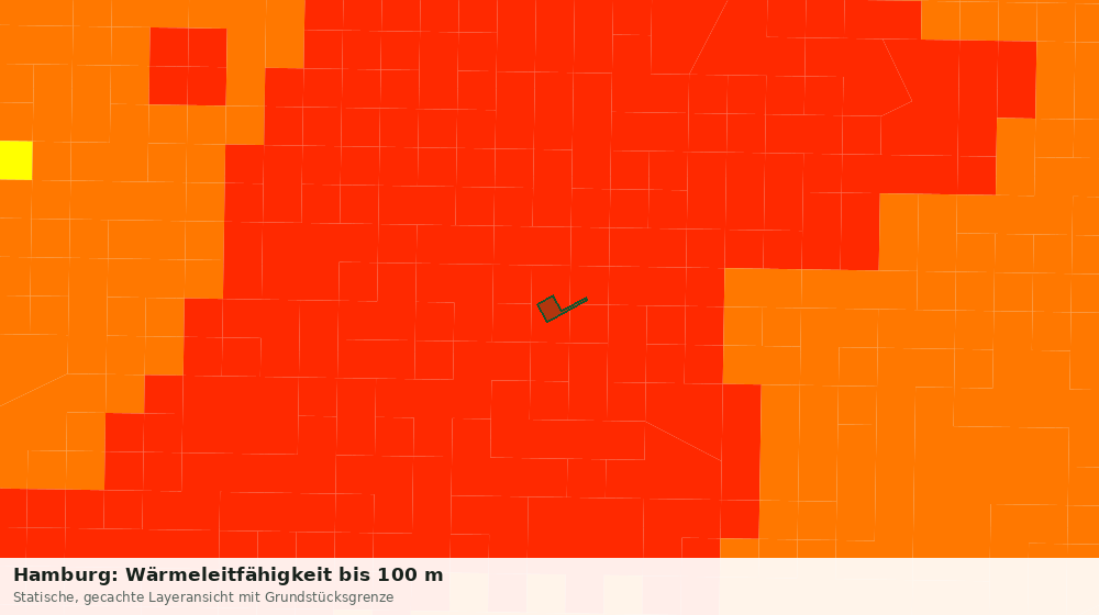Statische Kartenansicht: Hamburg: Wärmeleitfähigkeit bis 100 m