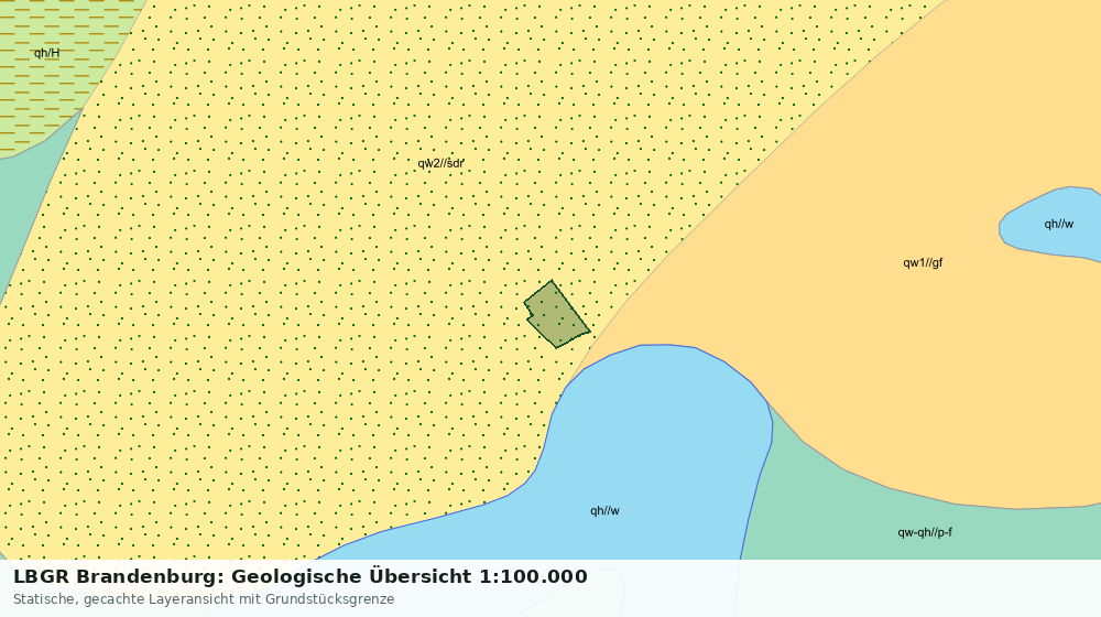 Statische Kartenansicht: LBGR Brandenburg: Geologische Übersicht 1:100.000