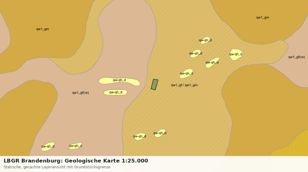 Statische Kartenansicht: LBGR Brandenburg: Geologische Karte 1:25.000