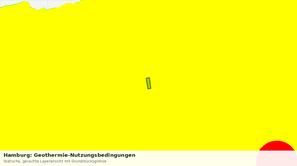 Statische Kartenansicht: Hamburg: Geothermie-Nutzungsbedingungen