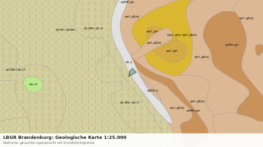 Statische Kartenansicht: LBGR Brandenburg: Geologische Karte 1:25.000