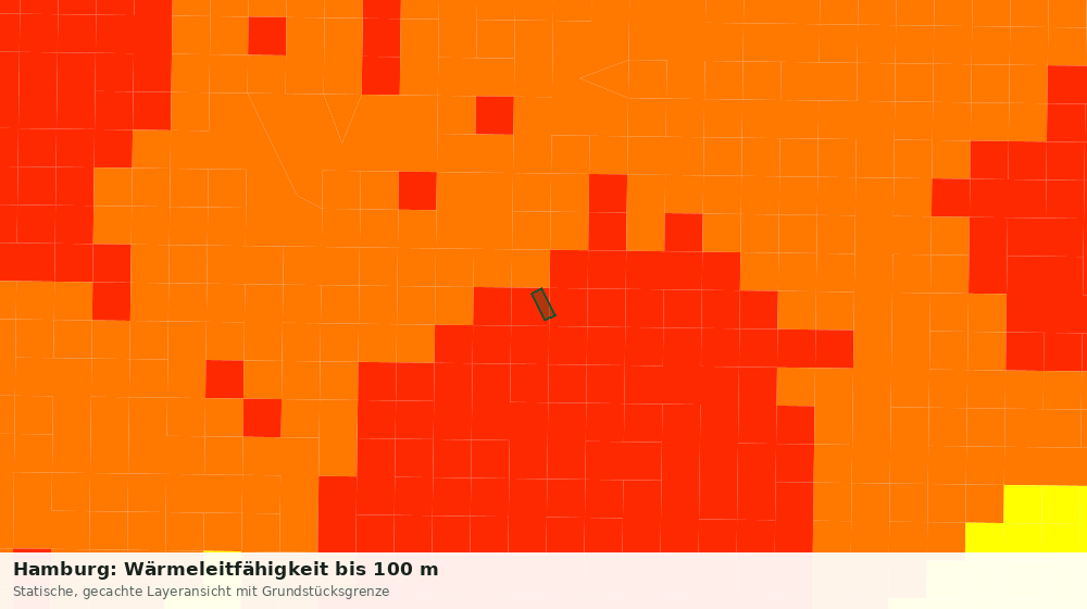 Statische Kartenansicht: Hamburg: Wärmeleitfähigkeit bis 100 m