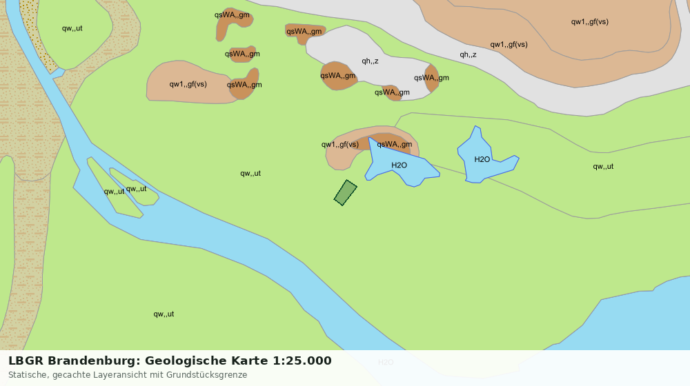 Statische Kartenansicht: LBGR Brandenburg: Geologische Karte 1:25.000