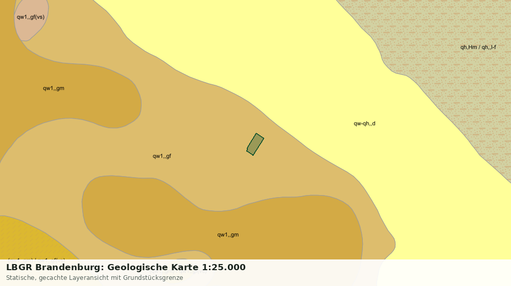 Statische Kartenansicht: LBGR Brandenburg: Geologische Karte 1:25.000