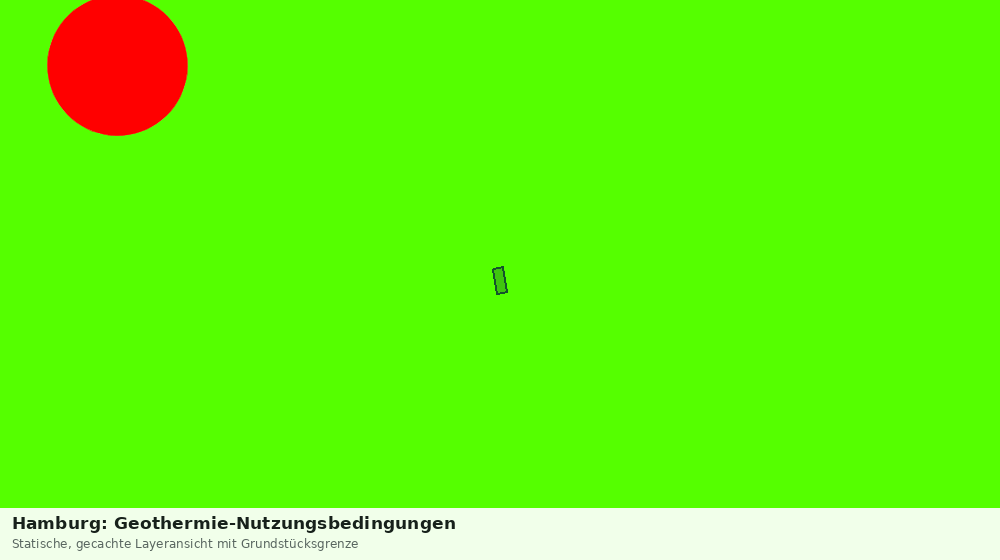 Statische Kartenansicht: Hamburg: Geothermie-Nutzungsbedingungen