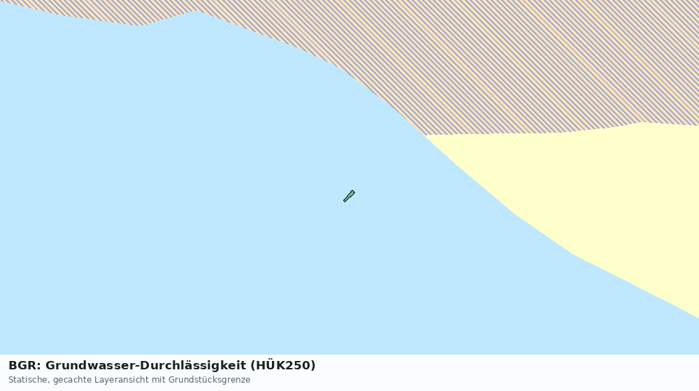Statische Kartenansicht: BGR: Grundwasser-Durchlässigkeit (HÜK250)