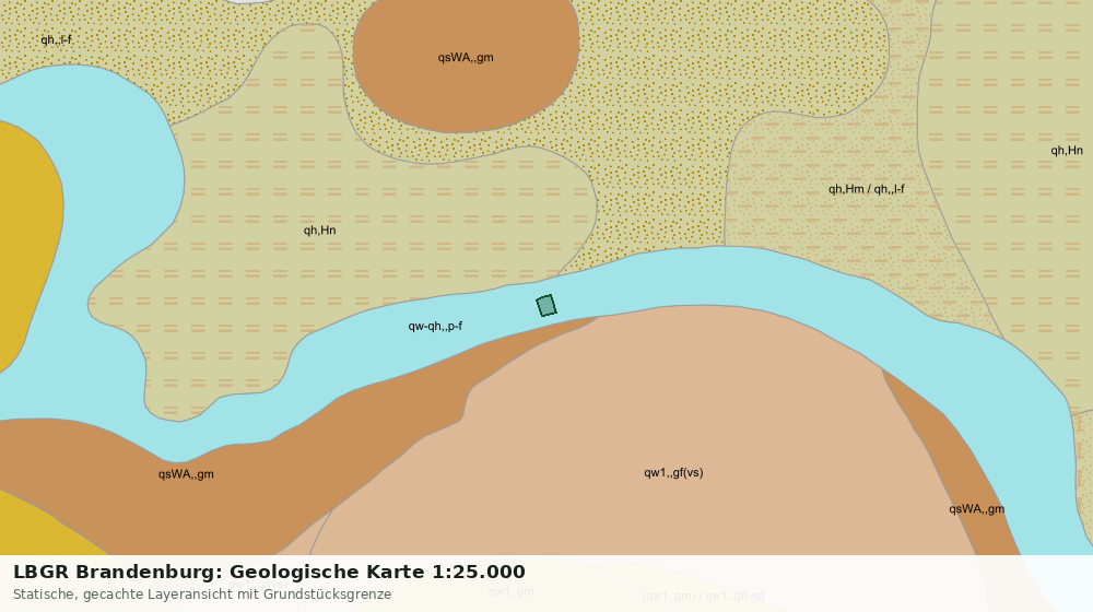 Statische Kartenansicht: LBGR Brandenburg: Geologische Karte 1:25.000