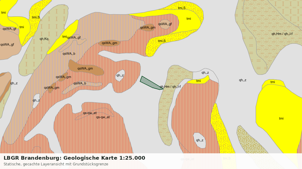 Statische Kartenansicht: LBGR Brandenburg: Geologische Karte 1:25.000