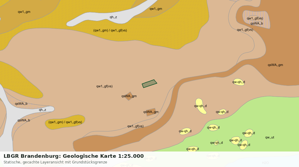 Statische Kartenansicht: LBGR Brandenburg: Geologische Karte 1:25.000
