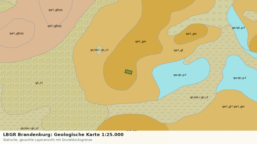 Statische Kartenansicht: LBGR Brandenburg: Geologische Karte 1:25.000