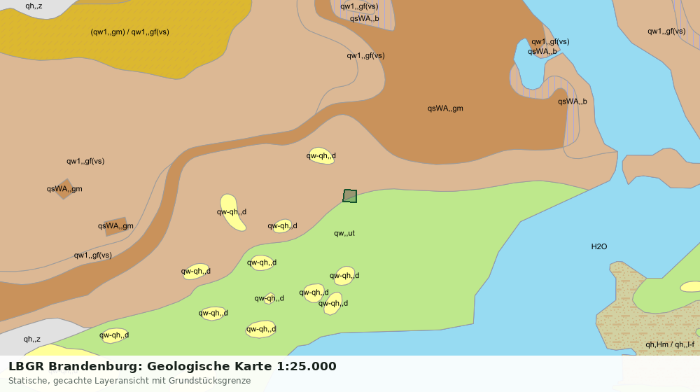 Statische Kartenansicht: LBGR Brandenburg: Geologische Karte 1:25.000
