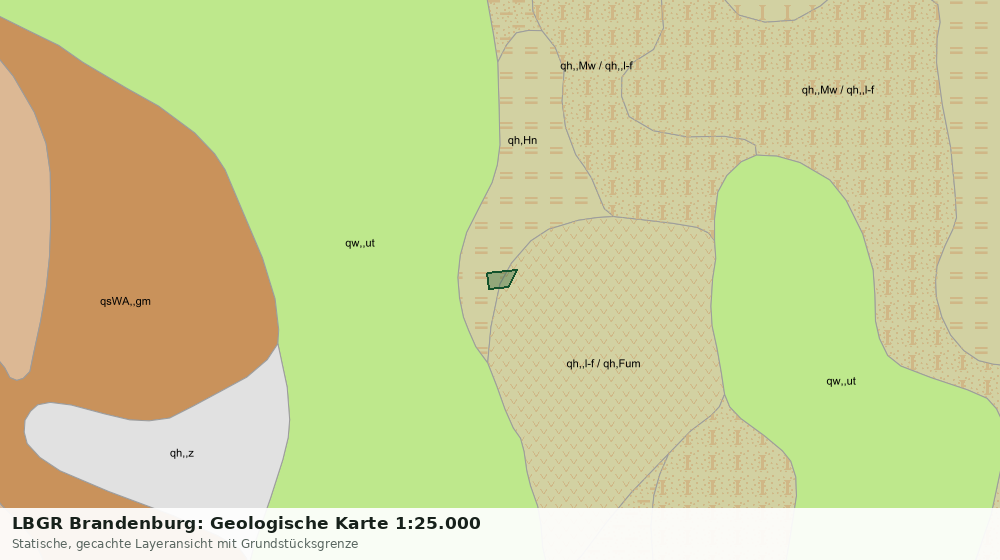 Statische Kartenansicht: LBGR Brandenburg: Geologische Karte 1:25.000