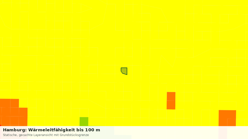 Statische Kartenansicht: Hamburg: Wärmeleitfähigkeit bis 100 m