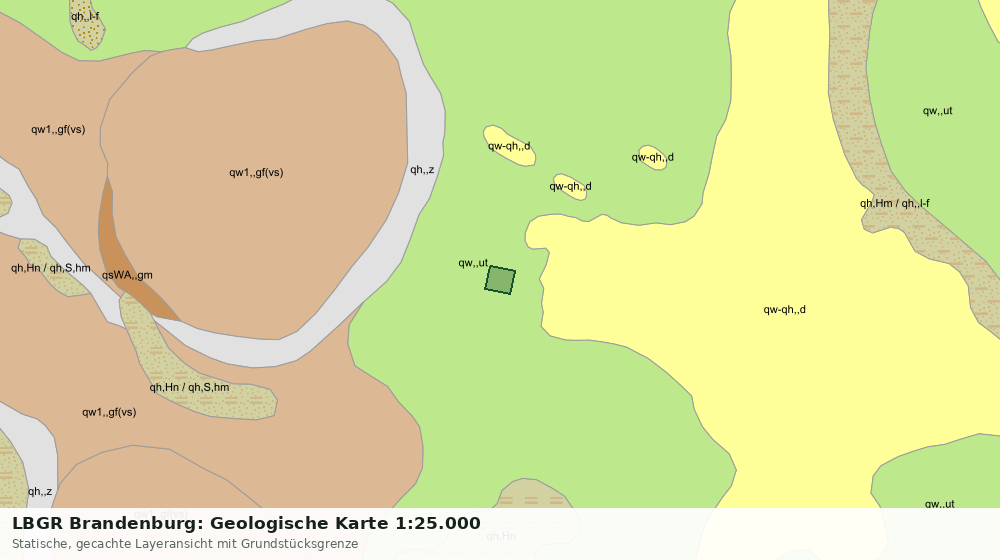 Statische Kartenansicht: LBGR Brandenburg: Geologische Karte 1:25.000