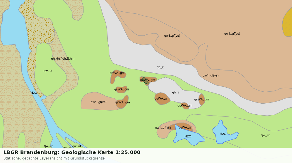Statische Kartenansicht: LBGR Brandenburg: Geologische Karte 1:25.000