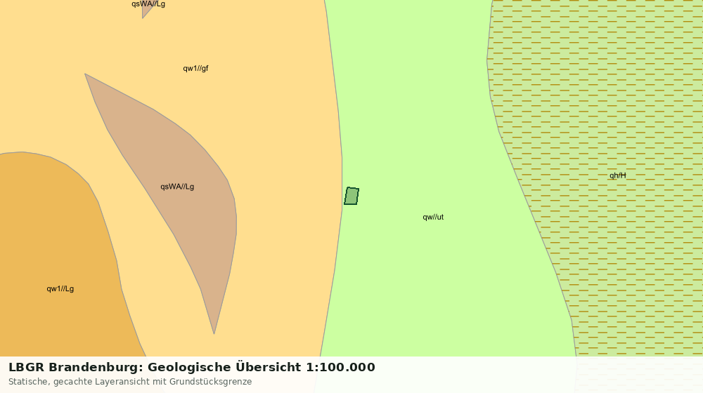Statische Kartenansicht: LBGR Brandenburg: Geologische Übersicht 1:100.000