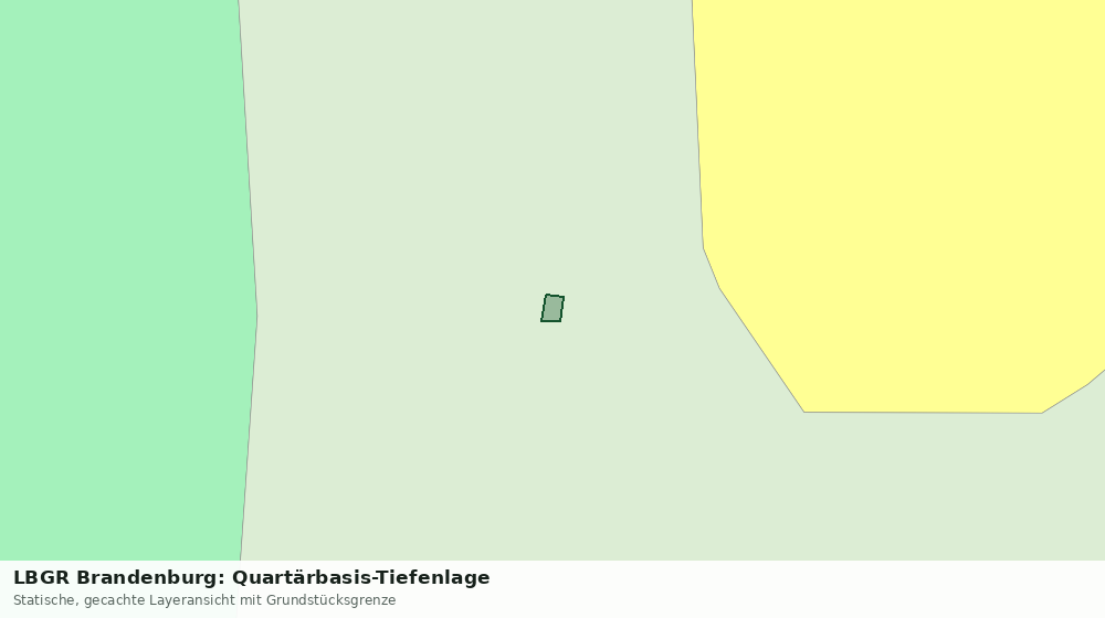 Statische Kartenansicht: LBGR Brandenburg: Quartärbasis-Tiefenlage