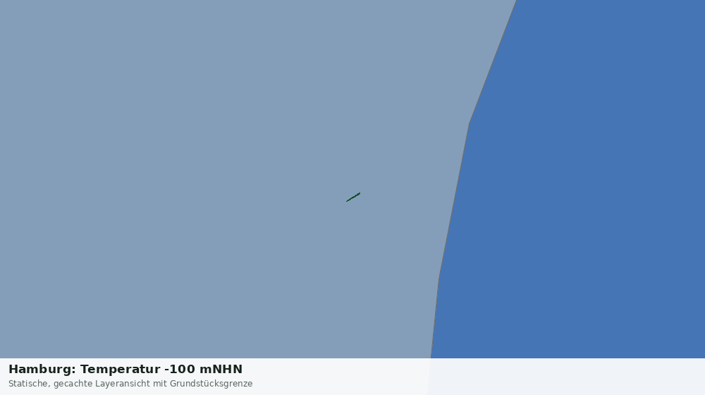 Statische Kartenansicht: Hamburg: Temperatur -100 mNHN