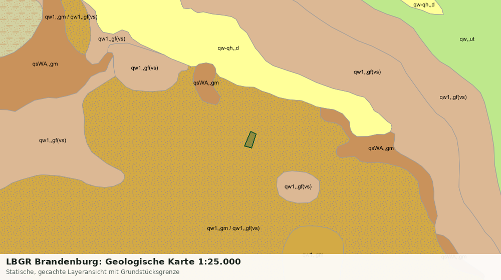 Statische Kartenansicht: LBGR Brandenburg: Geologische Karte 1:25.000