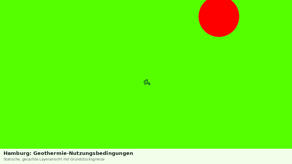 Statische Kartenansicht: Hamburg: Geothermie-Nutzungsbedingungen