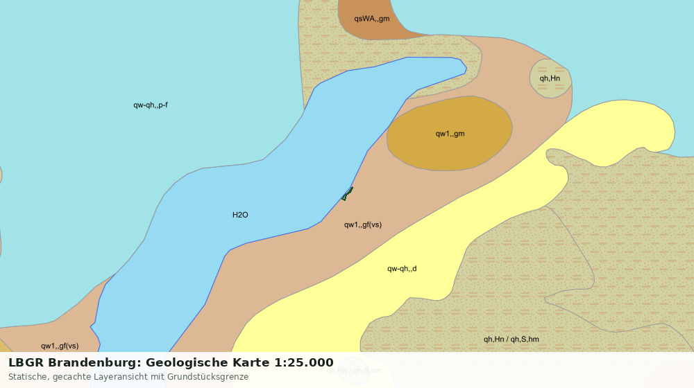 Statische Kartenansicht: LBGR Brandenburg: Geologische Karte 1:25.000