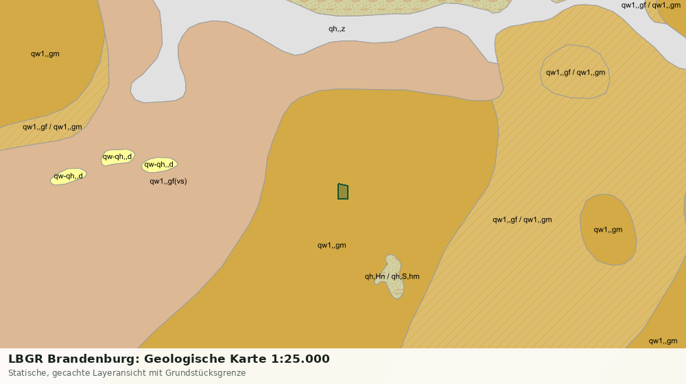 Statische Kartenansicht: LBGR Brandenburg: Geologische Karte 1:25.000