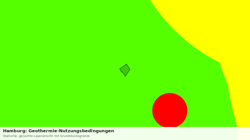 Statische Kartenansicht: Hamburg: Geothermie-Nutzungsbedingungen