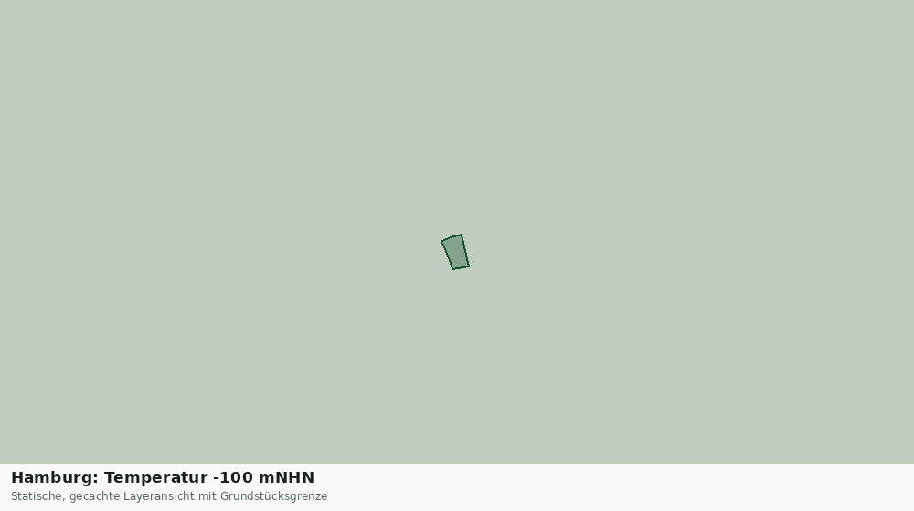 Statische Kartenansicht: Hamburg: Temperatur -100 mNHN