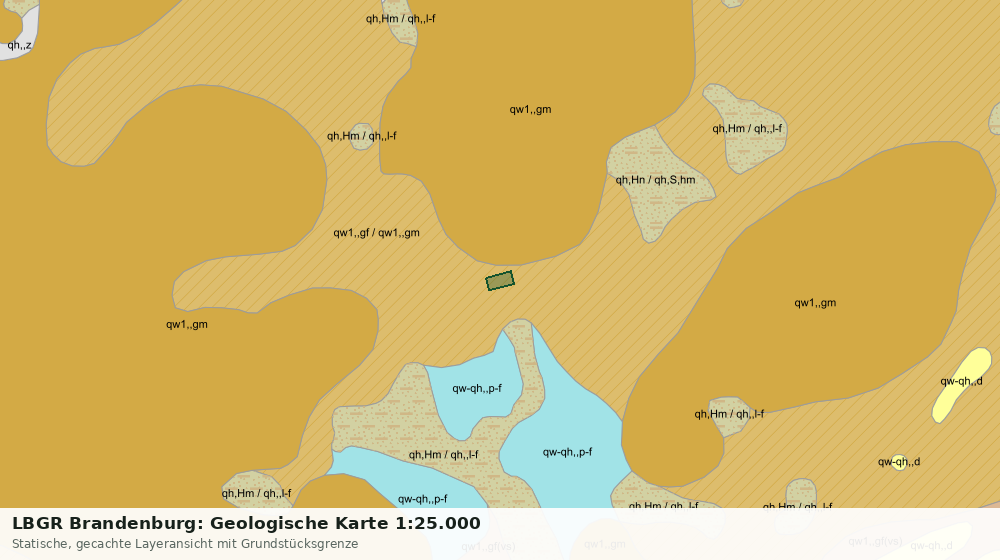 Statische Kartenansicht: LBGR Brandenburg: Geologische Karte 1:25.000