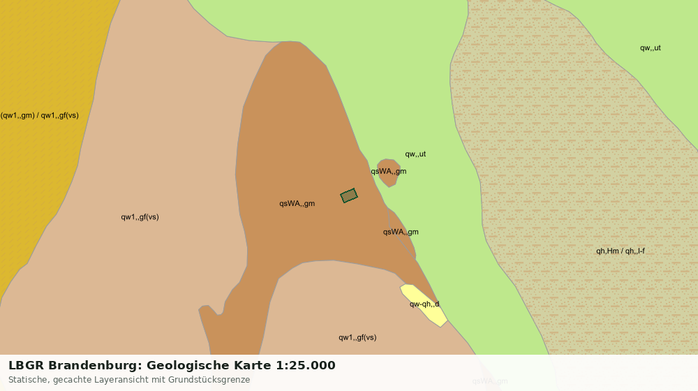Statische Kartenansicht: LBGR Brandenburg: Geologische Karte 1:25.000