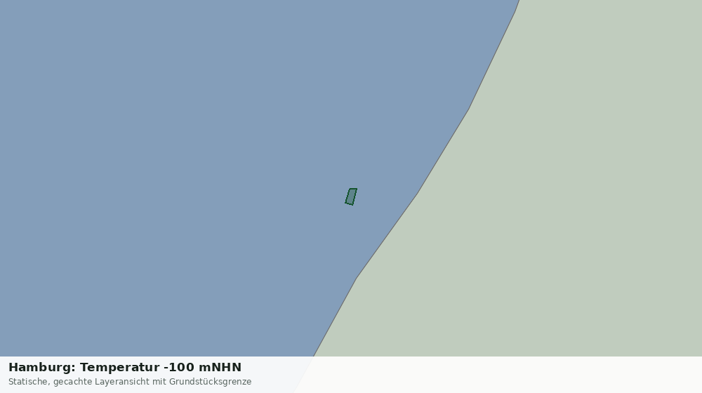 Statische Kartenansicht: Hamburg: Temperatur -100 mNHN