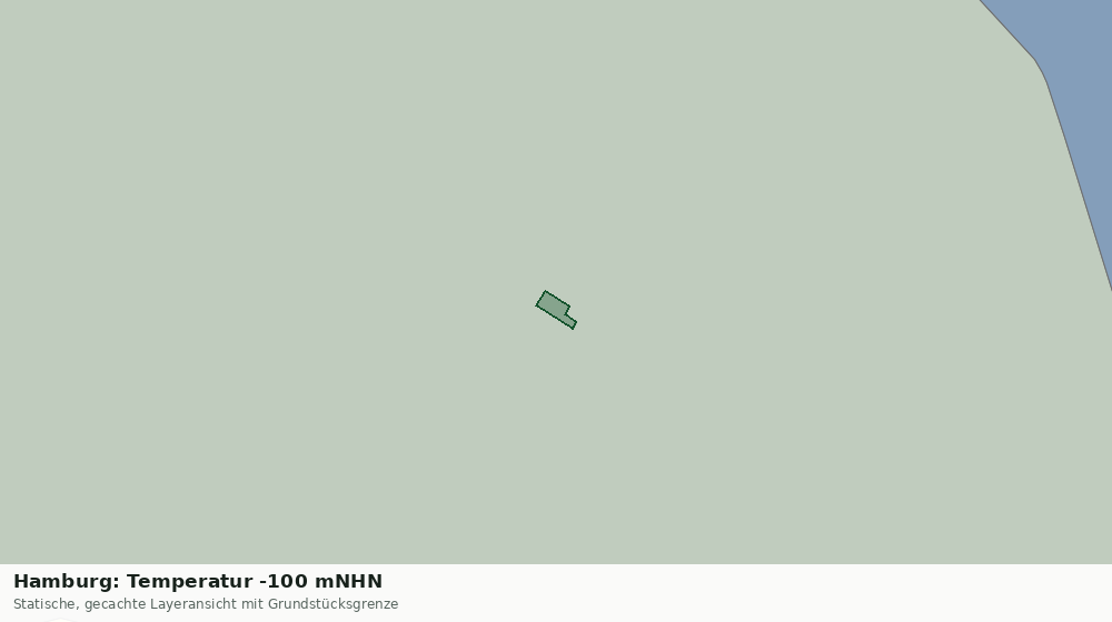 Statische Kartenansicht: Hamburg: Temperatur -100 mNHN