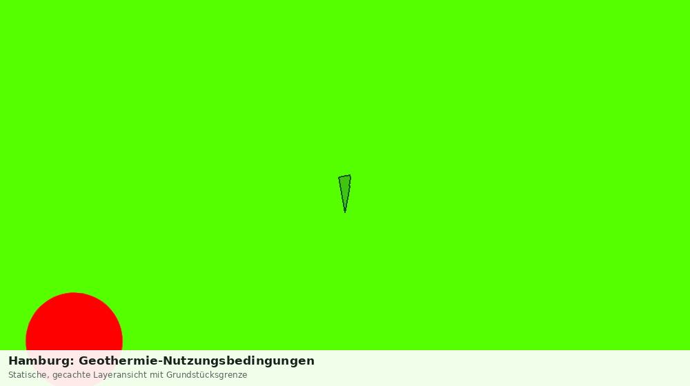 Statische Kartenansicht: Hamburg: Geothermie-Nutzungsbedingungen
