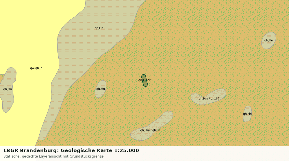 Statische Kartenansicht: LBGR Brandenburg: Geologische Karte 1:25.000